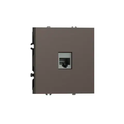 Компьютерная розетка одиночная RJ45 (cat.5/ClassE-8), мокко DONEL S08