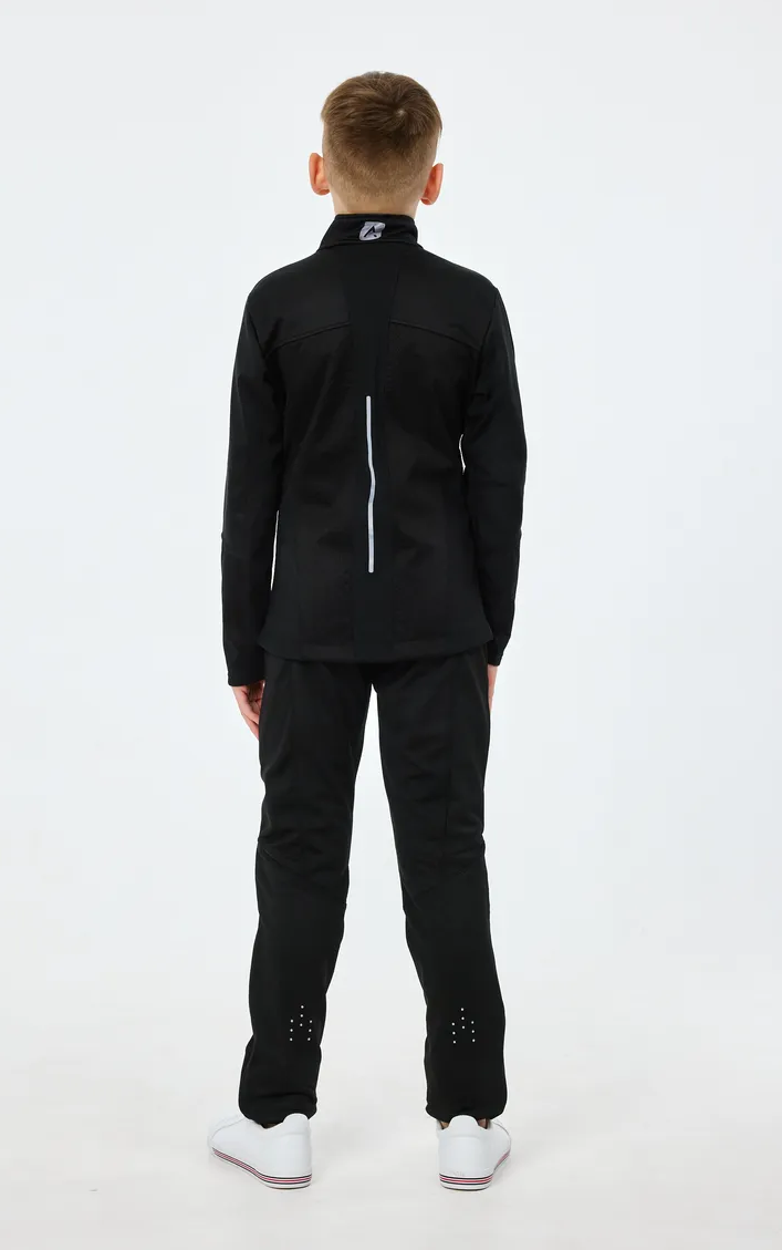 Детский тренировочный лыжный костюм Arswear Softshell Rase Kids черный - 2