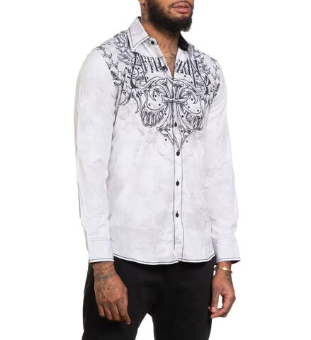 Affliction | Рубашка мужская Vertibrate LS Shirt 110WV949 справа