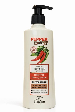 Floresan PEPPER ENERGY Термо-шампунь против выпадения волос  400мл (Ф-136)