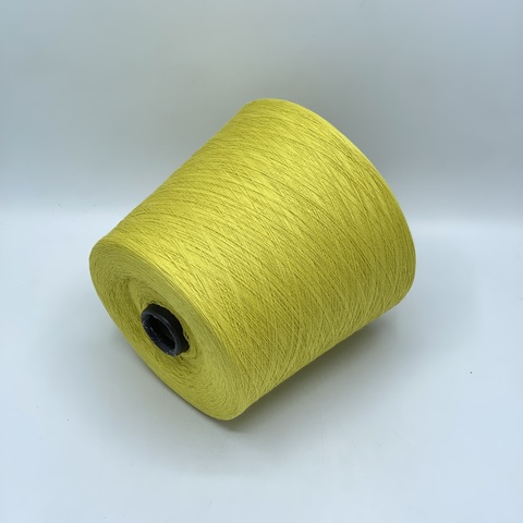 Бобинная пряжа,Cotton combed, 2540м. 100%Хлопок, Желто-зеленый(769), 39022