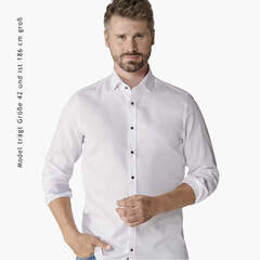 Сорочка мужская Venti Body Fit 144211200-000 белая из фактурной ткани
