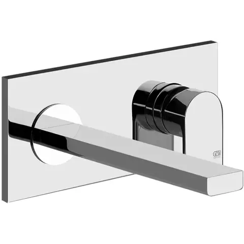 Gessi Emporio Via manzoni 44895#031 Bнешняя часть для настенного смесителя с длинным изливом, без донного клапана, цвет: Chrome