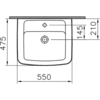 VitrA Form300 5241B003-6500 Раковина подвесная на 55 см со смесителем