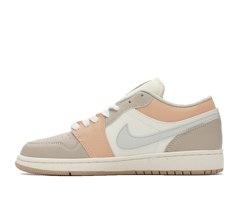 Air Jordan 1 Low GS 'Grey/White/Light Pink' 