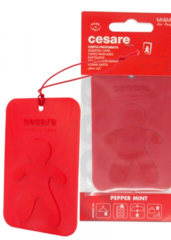 Mr&Mrs Fragrance Аромакарточка для автомобиля CESARE CARD красный PEPPERMINT Перечная мята