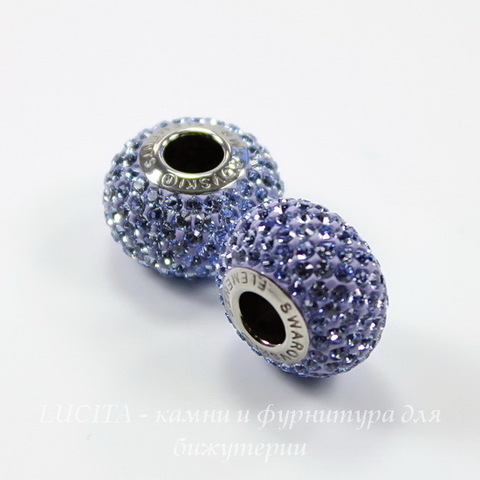 80101 Бусина Сваровски BeCharmed Pave Light Sapphire 14х9 мм