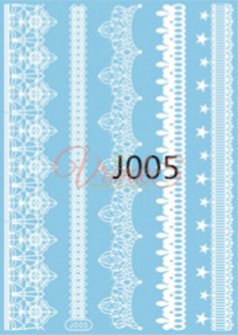 Флеш тату / Flash Tattoo белые №JO05 купить за 180&nbsp;руб