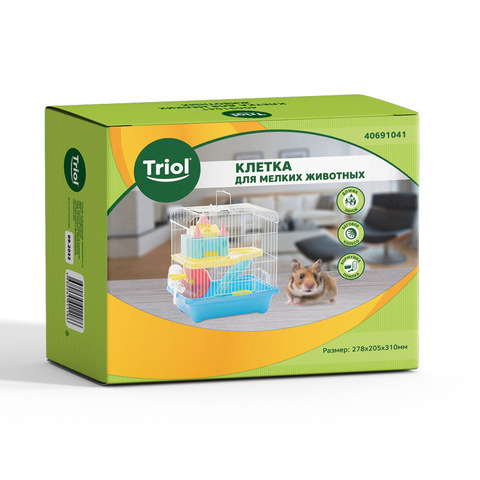 Triol YD101 клетка для мелких животных, эмаль, голубая, 278*205*310мм