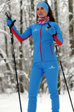 Элитный утеплённый лыжный костюм Nordski Elite Pro RUS Blue женский