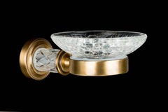 Boheme Murano Cristal 10903-CRST-BR Мыльница, цвет: бронза фото