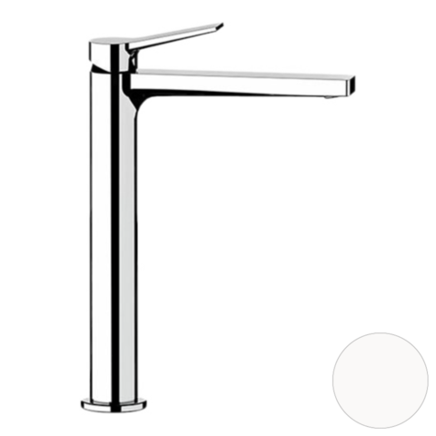 Remer Slash & Dot SL11LBO Смеситель для раковины высокий, цвет: белый матовый
