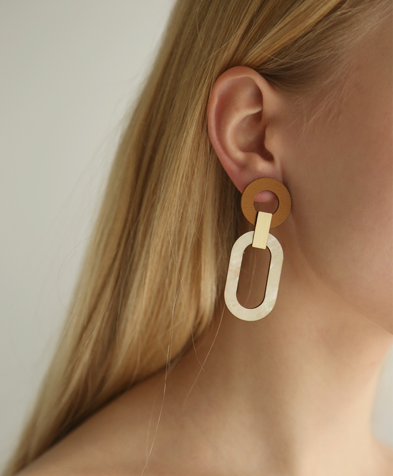 Серьги Lora II Earrings Mother of Pearl