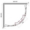 BelBagno Sela SELA-R-2-90-C-CR Душевой уголок радиальный, 90x90, цвет: хром