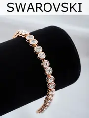 Браслет-дорожка Классик с белыми кристаллами Swarovski