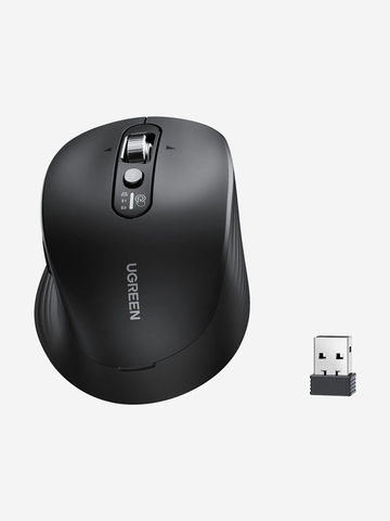 Беспроводная компьютерная мышка UGREEN M752 (75498) Multi-mode Wireless Mouse BT/2.4GHz,  черный