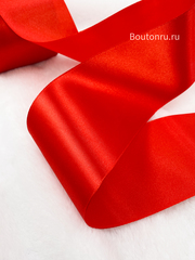 Лента атласная красная 7,5 см