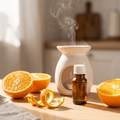 Масло апельсина Young Living и аромалампа на кухне
