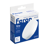 Лампа светодиодная LED 12вт GX53 белый таблетка LB-453 25835 FERON — фото 5