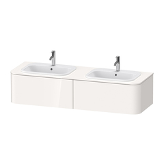 Duravit Happy D.2 Plus HP4956B2222 Тумба подвесная 354x1600x550мм 2 ящика, DX, цвет: белый глянцевый фото