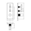Gessi Inciso 58204#246 Встраиваемый термостатический смеситель на 2 источника, резьба 3/4" (внешние части), цвет: золото