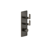 Gessi Inciso 58204#299 Встраиваемый термостатический смеситель на 2 источника, резьба 3/4" (внешние части), цвет: nero XL