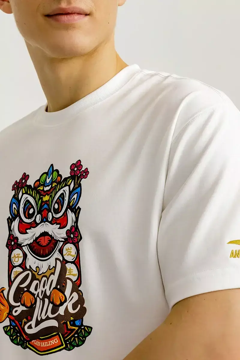 Мужская спортивная футболка Anta SS Lifestyle Tee белая - 3