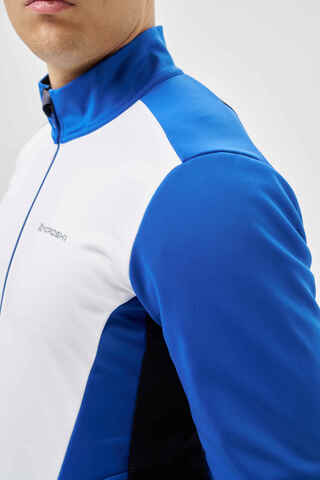 Мужская тренировочная лыжная куртка Nordski Advance white-true blue-black