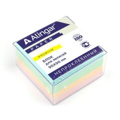 
          Блок бумажный для записей Alingar "Премиум", 9*9*5 см, цветной, непроклееный, пластиковый бокс