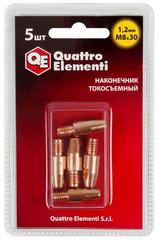 Наконечник токосъемный QUATTRO ELEMENTI M8x30   1.2 мм (5 шт) ве, для горелки полу (771-282)