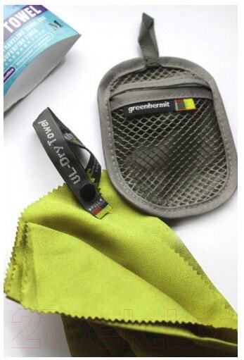 Green-Hermit Ultralight Day Towel M полотенце зеленое - 2