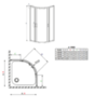 Radaway Premium Plus 30403-01-01N Душевой уголок с раздвижными дверьми 90х90х190 см