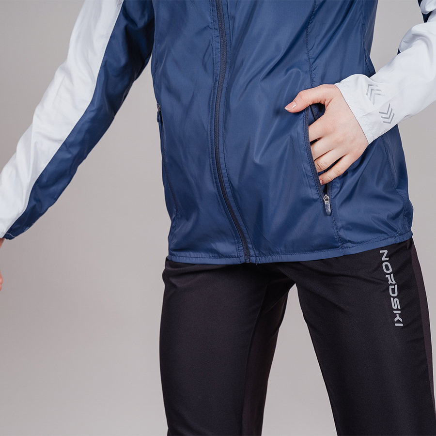 Nordski Rain ветровка беговая женская moon gray-navy - 10