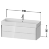 Duravit XViu XV43380B221 Тумба подвесная 397x1184x454мм, для раковины #235012, 2 ящика, цвет: walnut dark/черный матовый