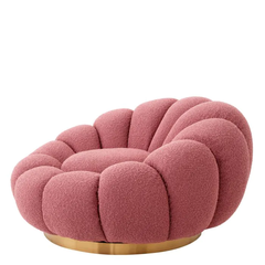 Поворотное кресло MELLO, Bouclé rose