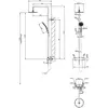 Gessi Emporio shower 35181#031 Настенный смеситель-термостат, душевая головка, переключатель, штанга, шланг, душ, цвет: Chrome