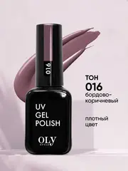 OLYSTYLE Гель-лак для ногтей тон 016 бордово-коричневый