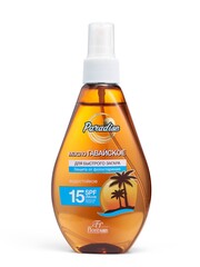 Floresan PARADISE Масло для быстрого загара ГАВАЙСКОЕ  SPF 15, 160мл (Ф-253)