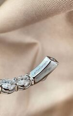 Серьги-конго Tiffany из серебра с муассанитами 3мм d30/40/50mm