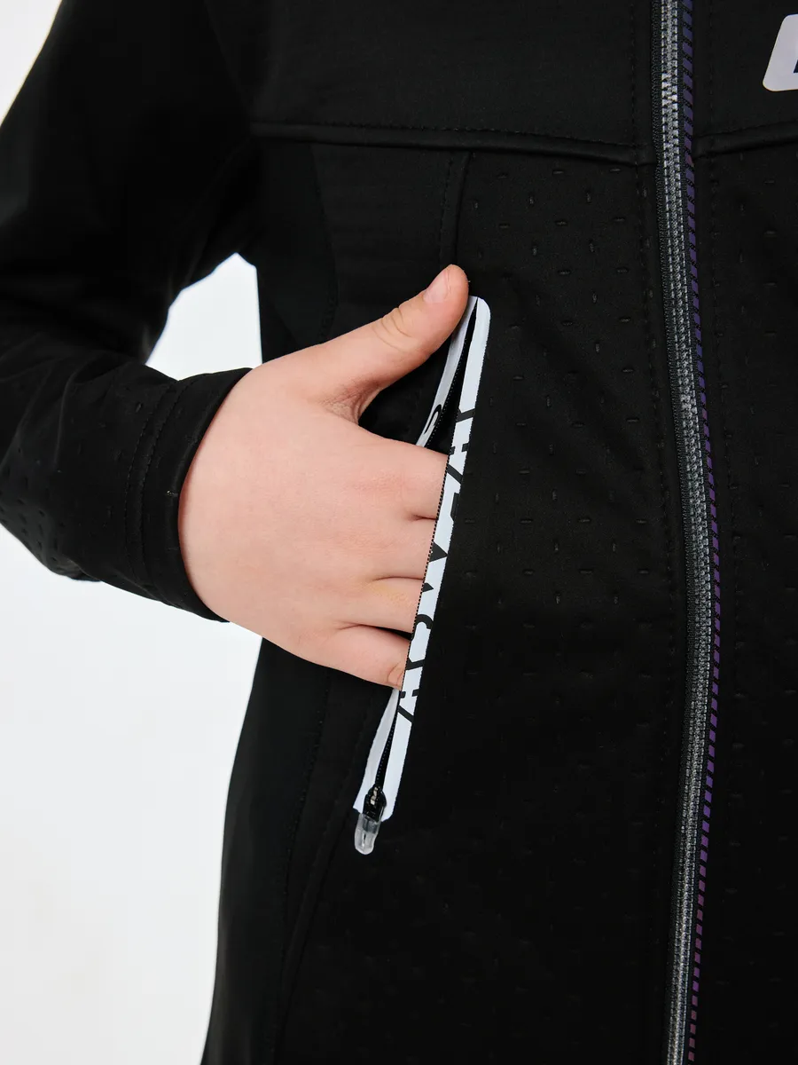 Детский тренировочный лыжный костюм Arswear Softshell Rase Kids черный - 10