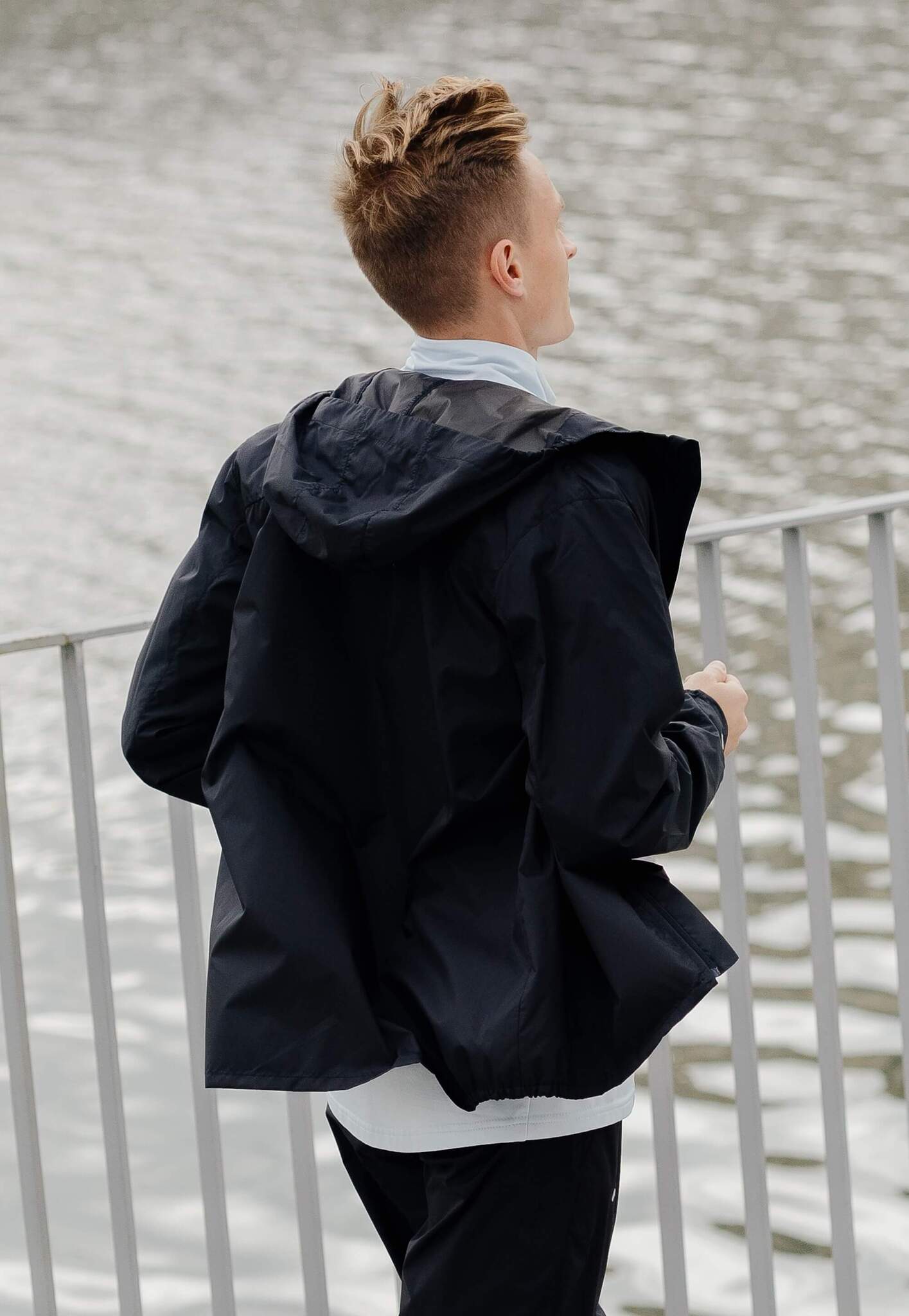 Мужская беговая ветровка Nordski Rain total black - 5