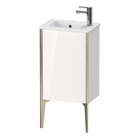 Duravit XViu XV4480LB122 Тумба подвесная 594x410x290мм, для раковины #072343, 1 дверь, (петли слева), цвет: белый глянцевый/champagne matt
