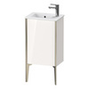 Duravit XViu XV4480LB122 Тумба подвесная 594x410x290мм, для раковины #072343, 1 дверь, (петли слева), цвет: белый глянцевый/champagne matt