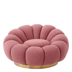 Поворотное кресло MELLO, Bouclé rose