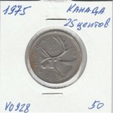 V0928 1975 Канада 25 центов V0928 1975 Канада 25 центов