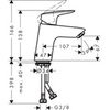 Hansgrohe Logis 71071000 Смеситель для раковины однорычажный