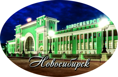 Урал Сувенир - Новосибирск магнит закатной овальный №0009