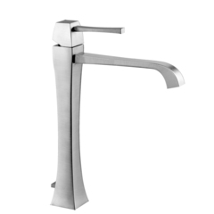 Gessi Mimi 11987#149 Смеситель для накладной раковины высотой от 120 до 200мм с донным клапаном, излив 177мм, цвет: Finox фото