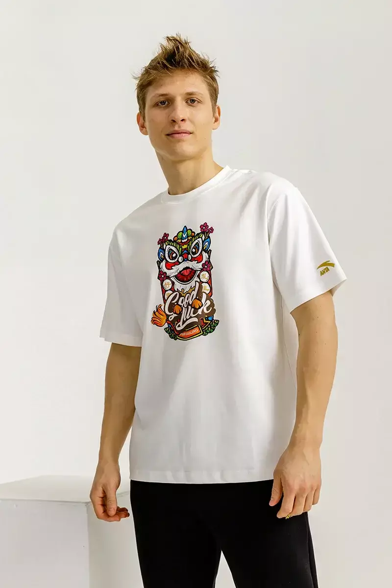 Мужская спортивная футболка Anta SS Lifestyle Tee белая