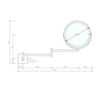 Decor Walther 0105882 Косметическое зеркало, цвет: золото